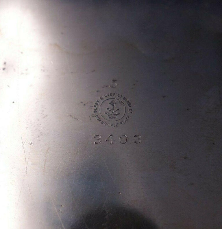 Derby Silver Co Silverplate Humidor Figural Horse Rider Birds Flowers