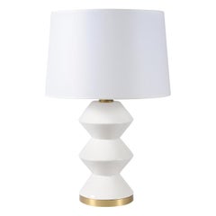 Derby Table Lamp, White Ceramic by Fox Mill Lighting & Supply