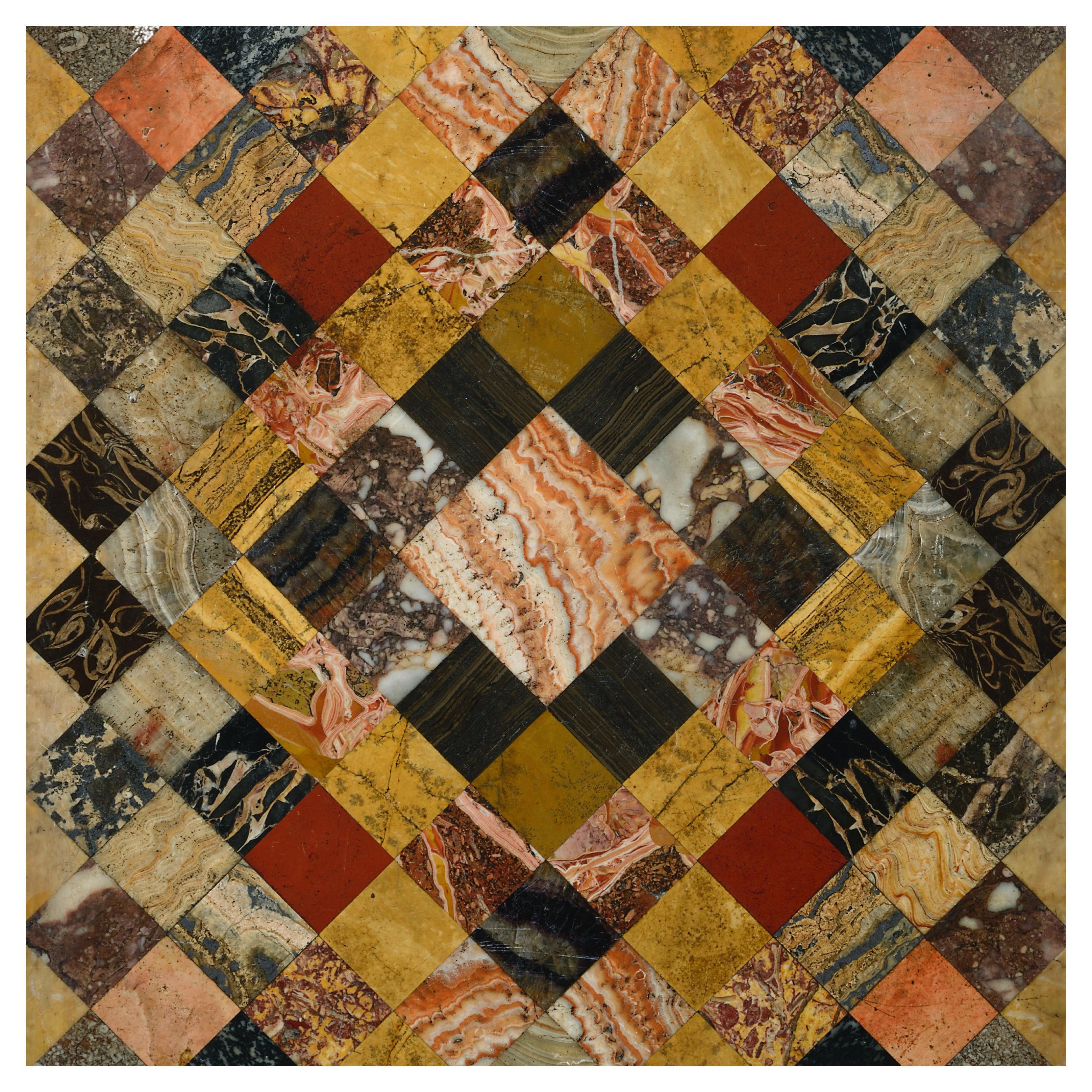 Derbyshire Pietra Dura Specimen Marble Table Top For Sale