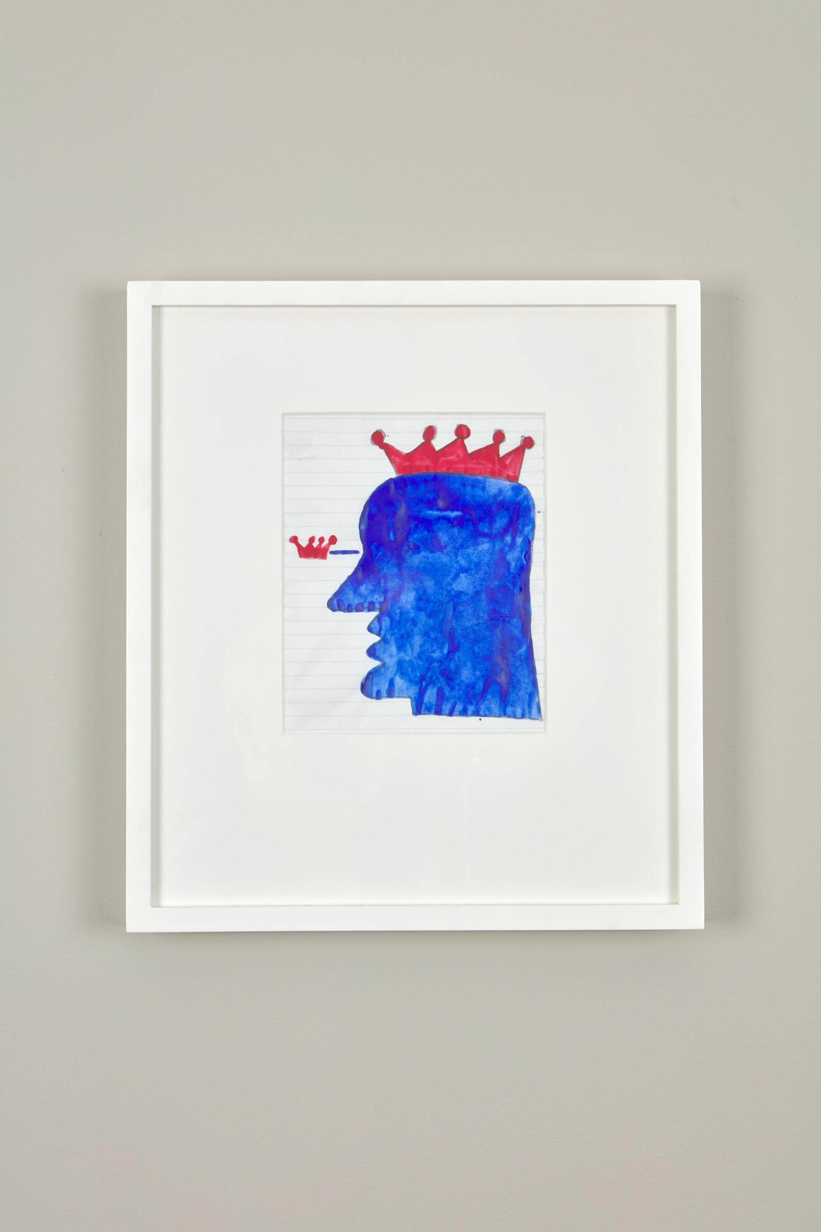 Royal Blue - Original, Gouache on paper, 1962 - Painting by Derek Boshier