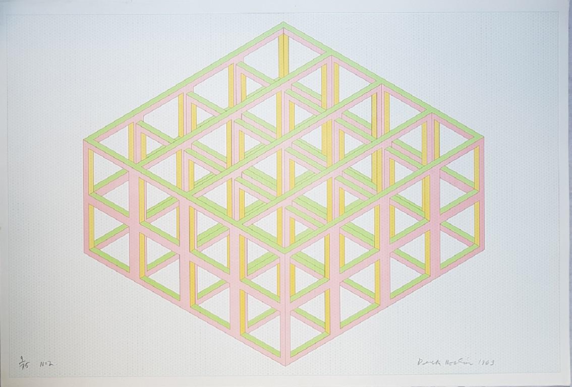 Six Lithographs - Gray Abstract Print by Derek Boshier