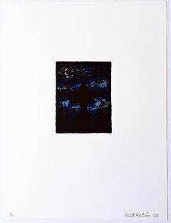 Untitled abstraction, woodcut, Signed/N, Art Against AIDS,  British Pop pioneer