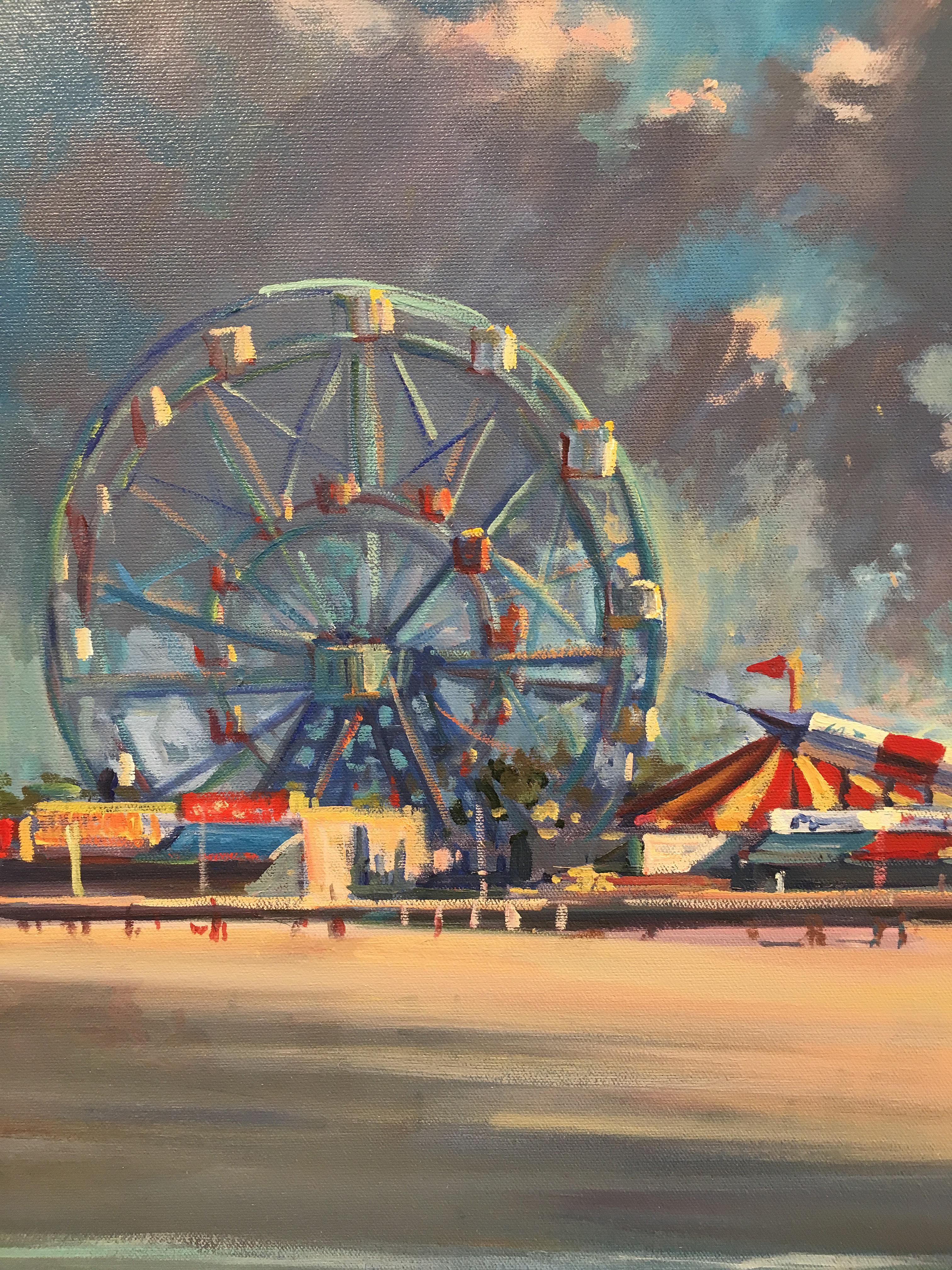 Coney Island - Realist Painting by Derek Buckner