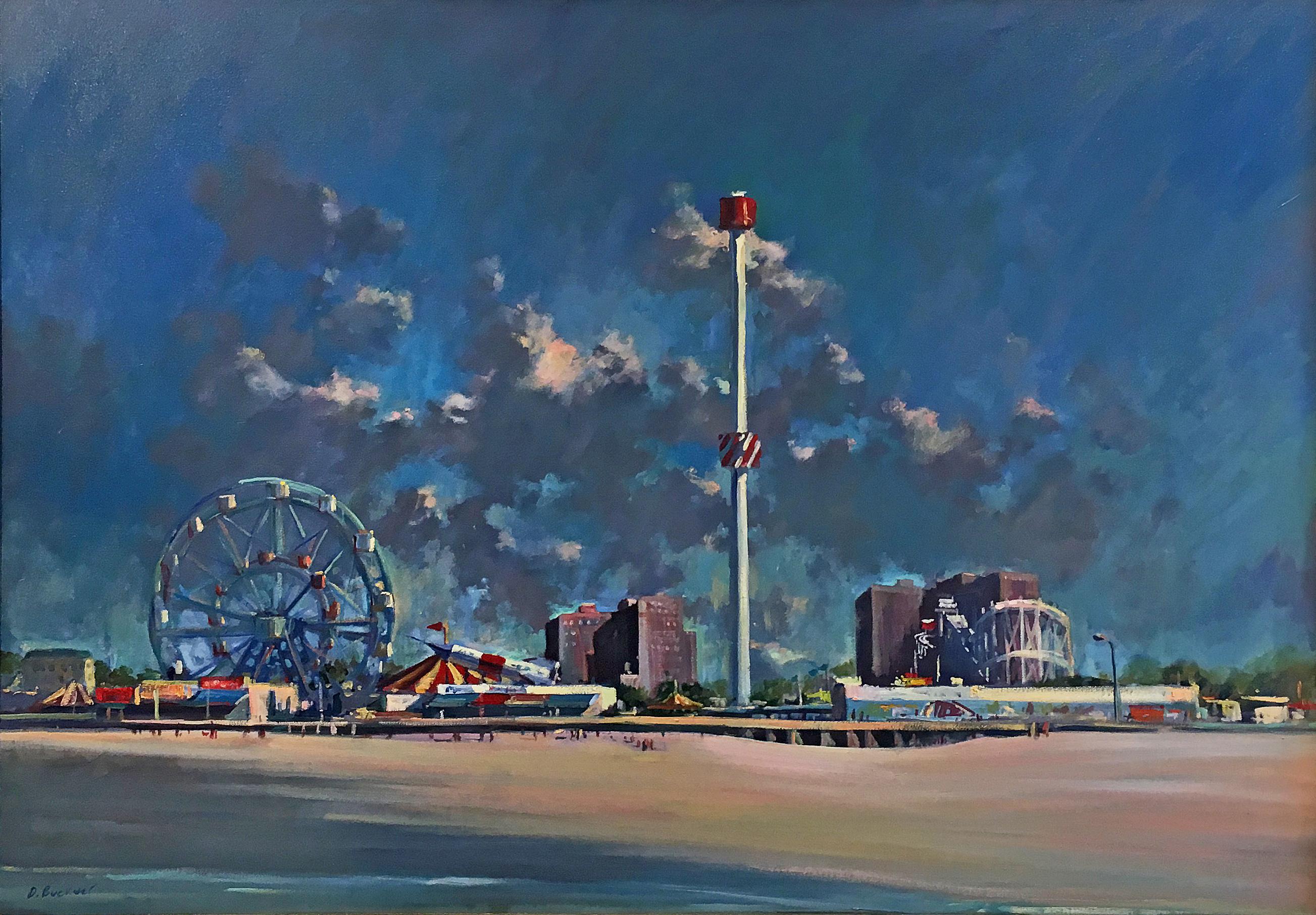 Derek Buckner Landscape Painting - Coney Island