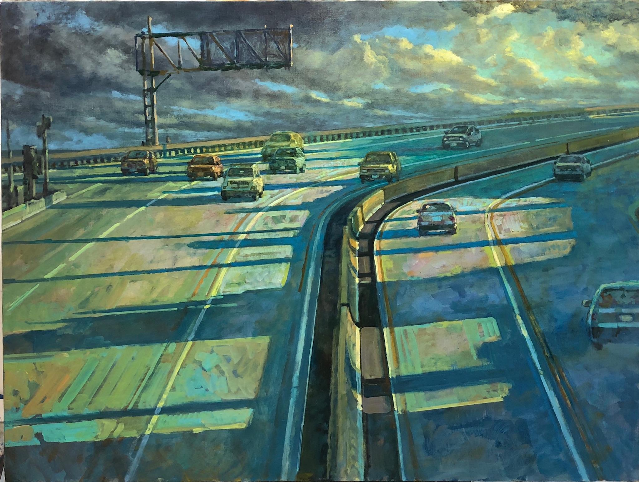Landscape Painting di Derek Buckner - Autostrada 2