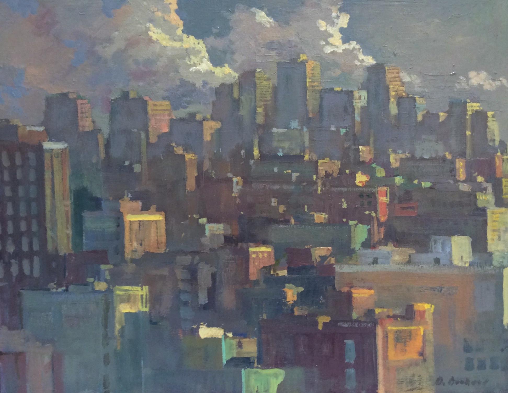 Derek Buckner Landscape Painting - Manhattan Dusk