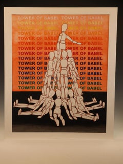 Derek Carruthers (1935-2021) - "Torre de Babel" - Acuarela original, 2006