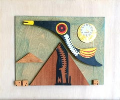 Surrealist Mixed Media Sculptural Assemblage, 'Toucan'.