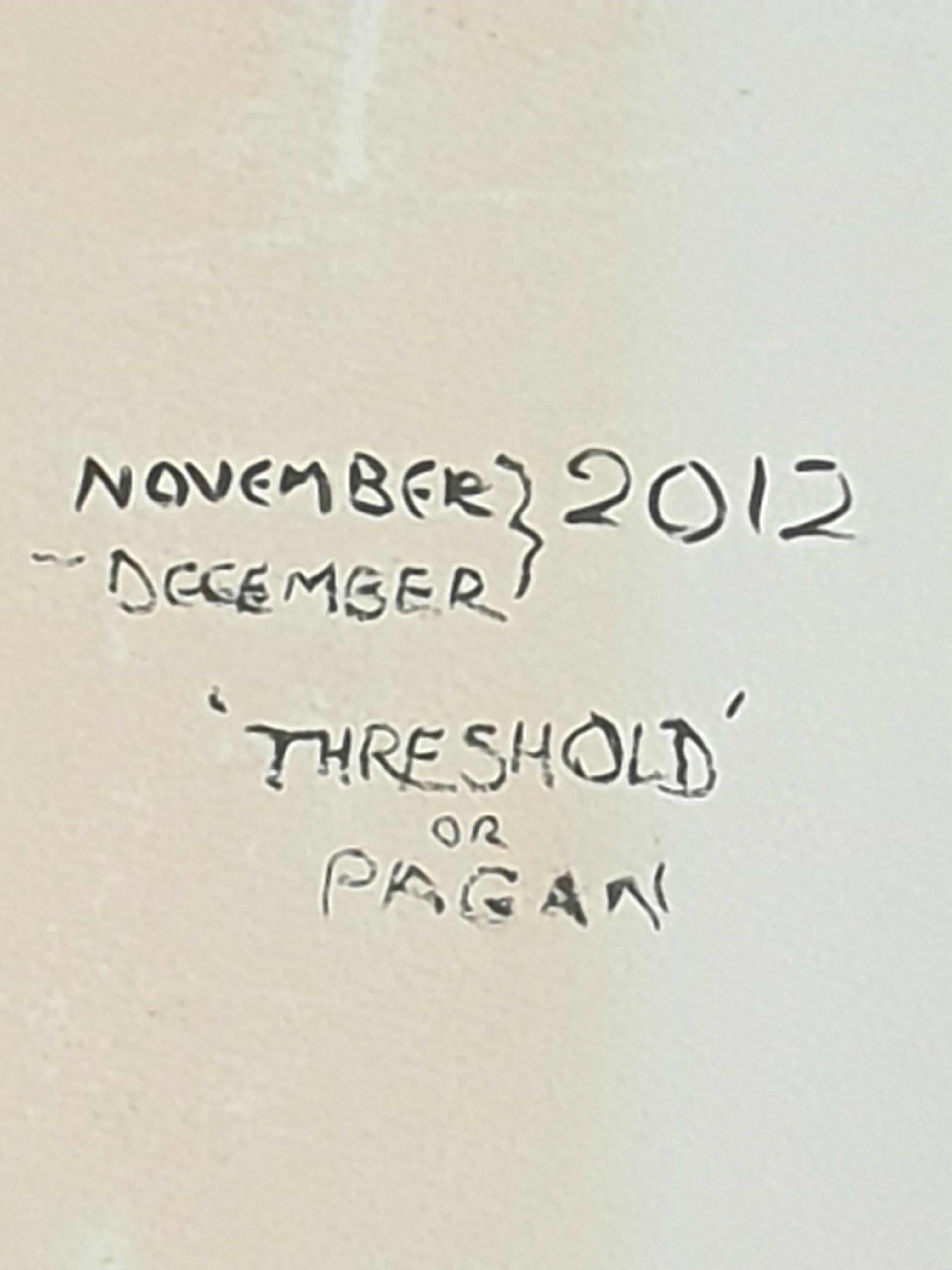 Surrealistische Gouache auf Papier, „Threshold or Pagans“. im Angebot 11