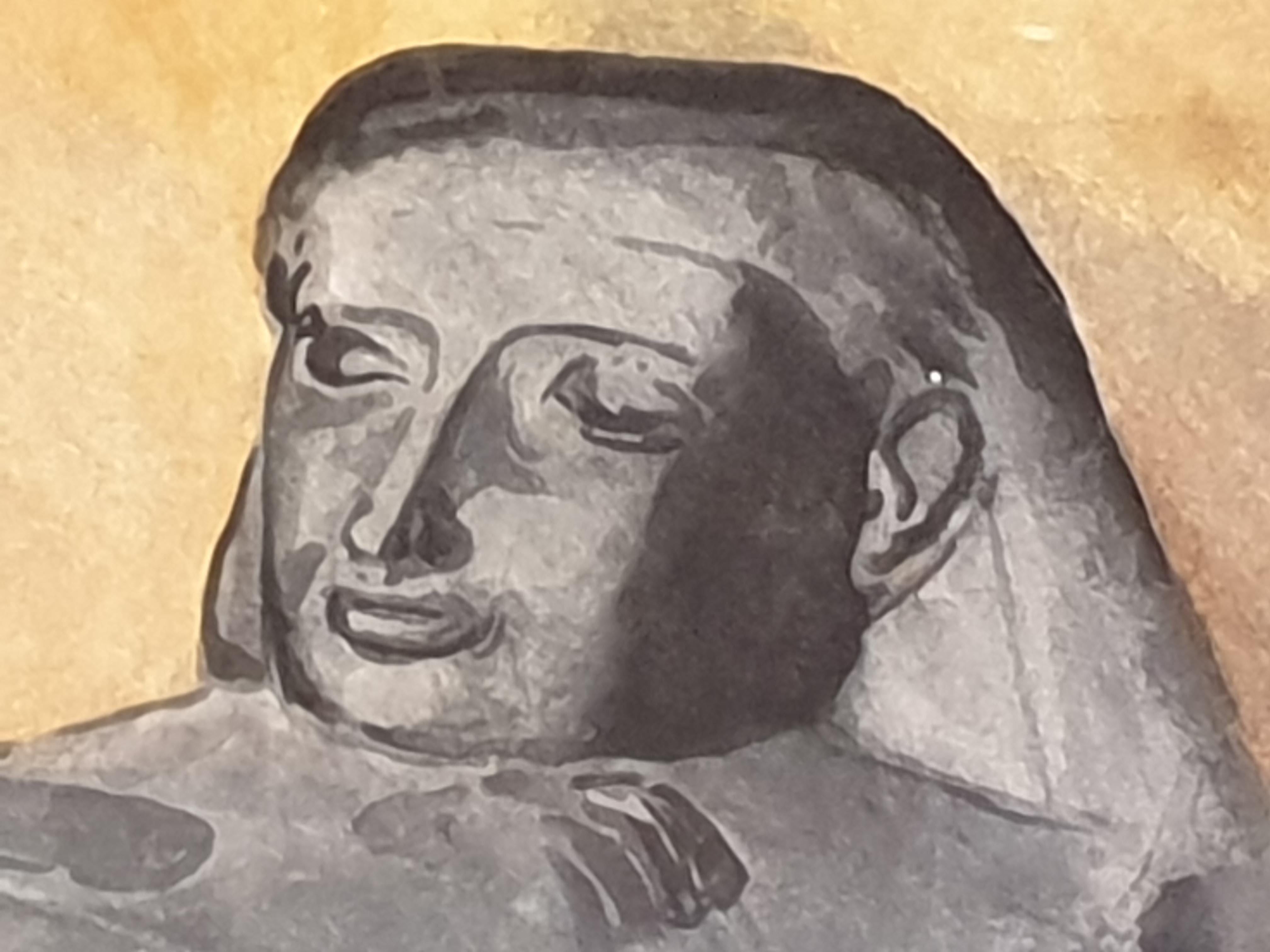 Pittura surrealista su carta, 'Godot', Artefatti di civiltà perdute in vendita 6