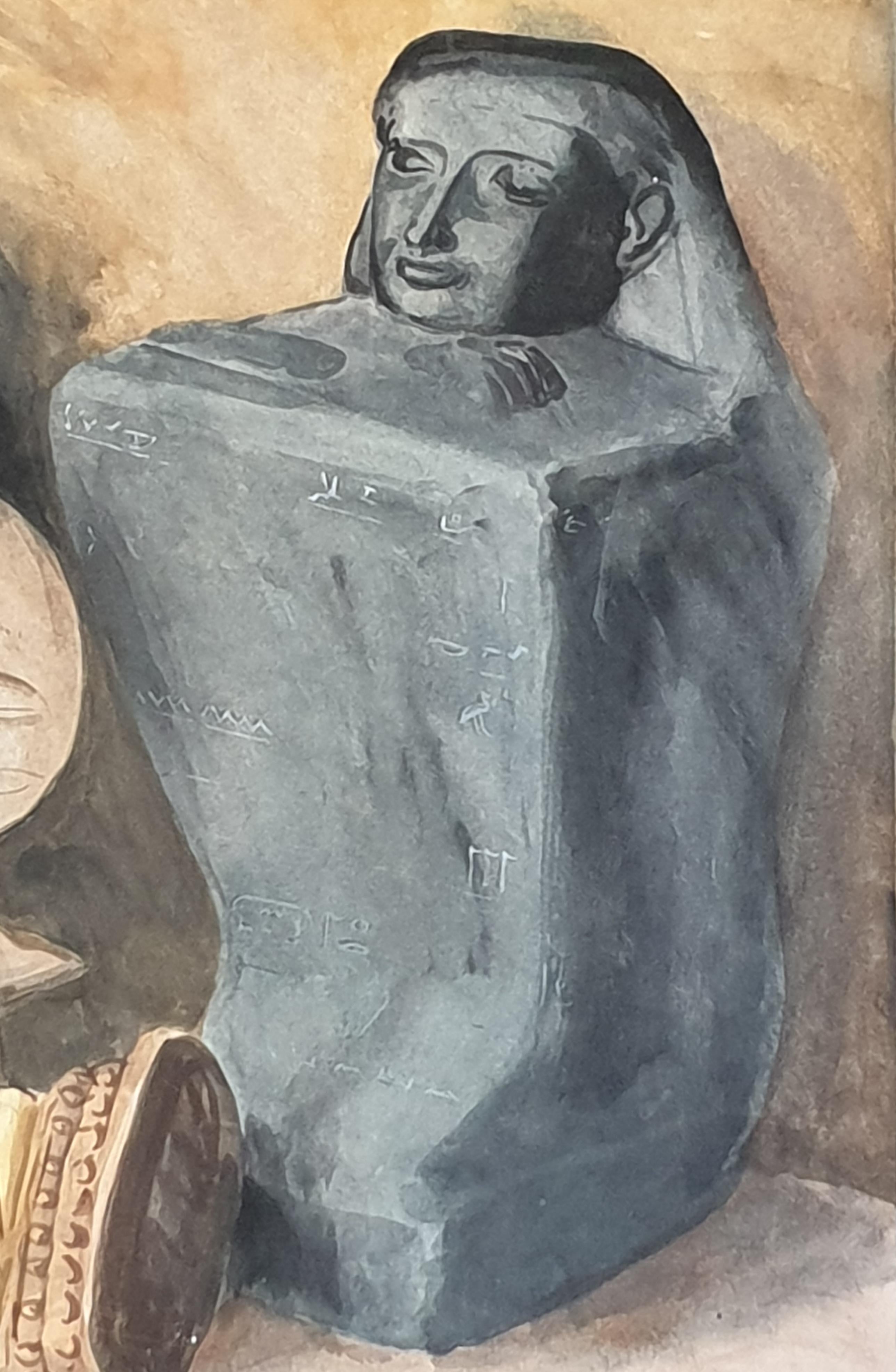 Peinture sur papier « Godot », artefacts des civilisations perdues en vente 4