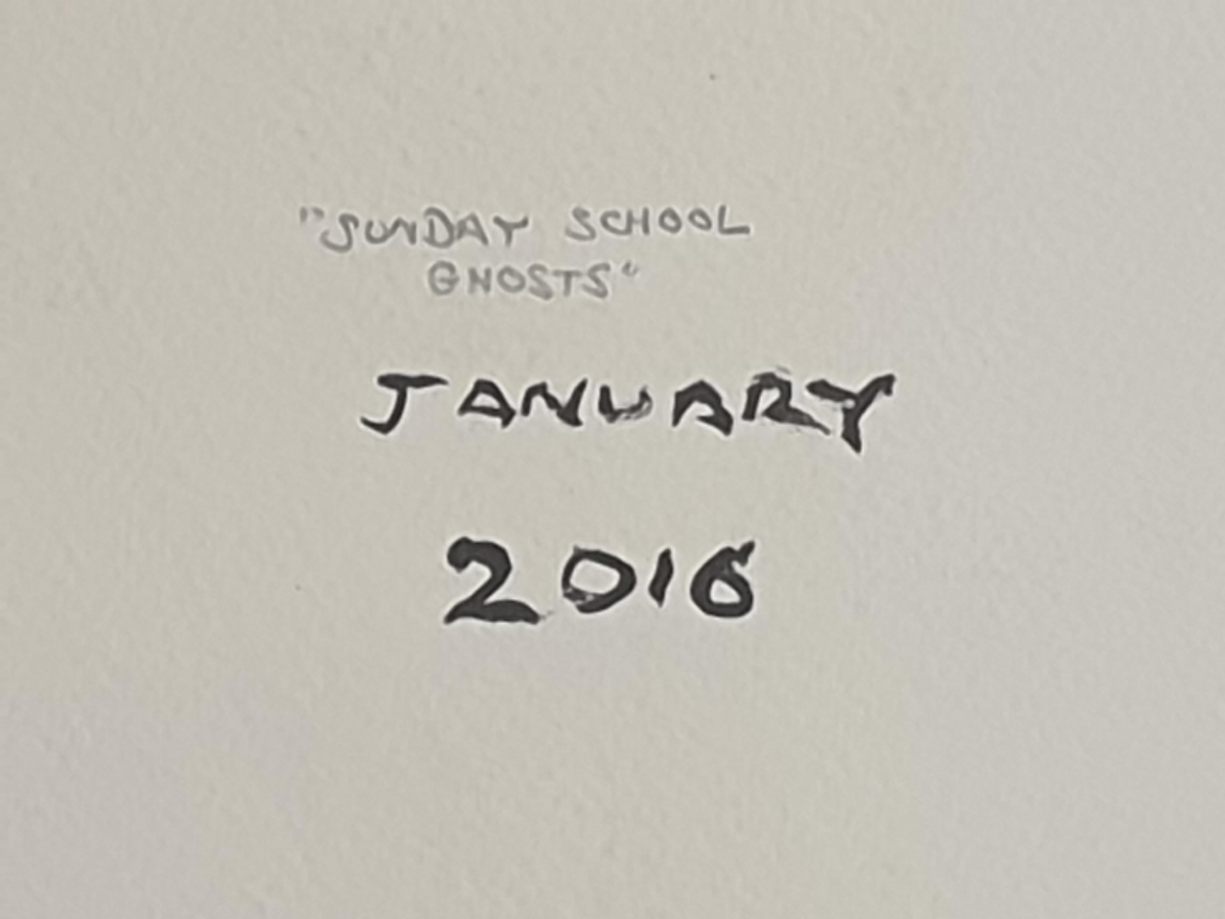 Gouache et aquarelle sur papier, « Sunday School Ghosts » ( Ghosts de l'école du jour)  en vente 11