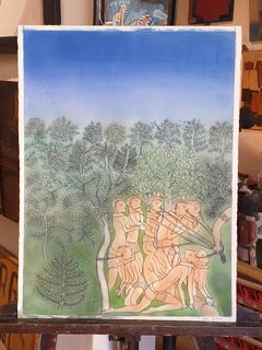 Surrealist Gouache on Paper.