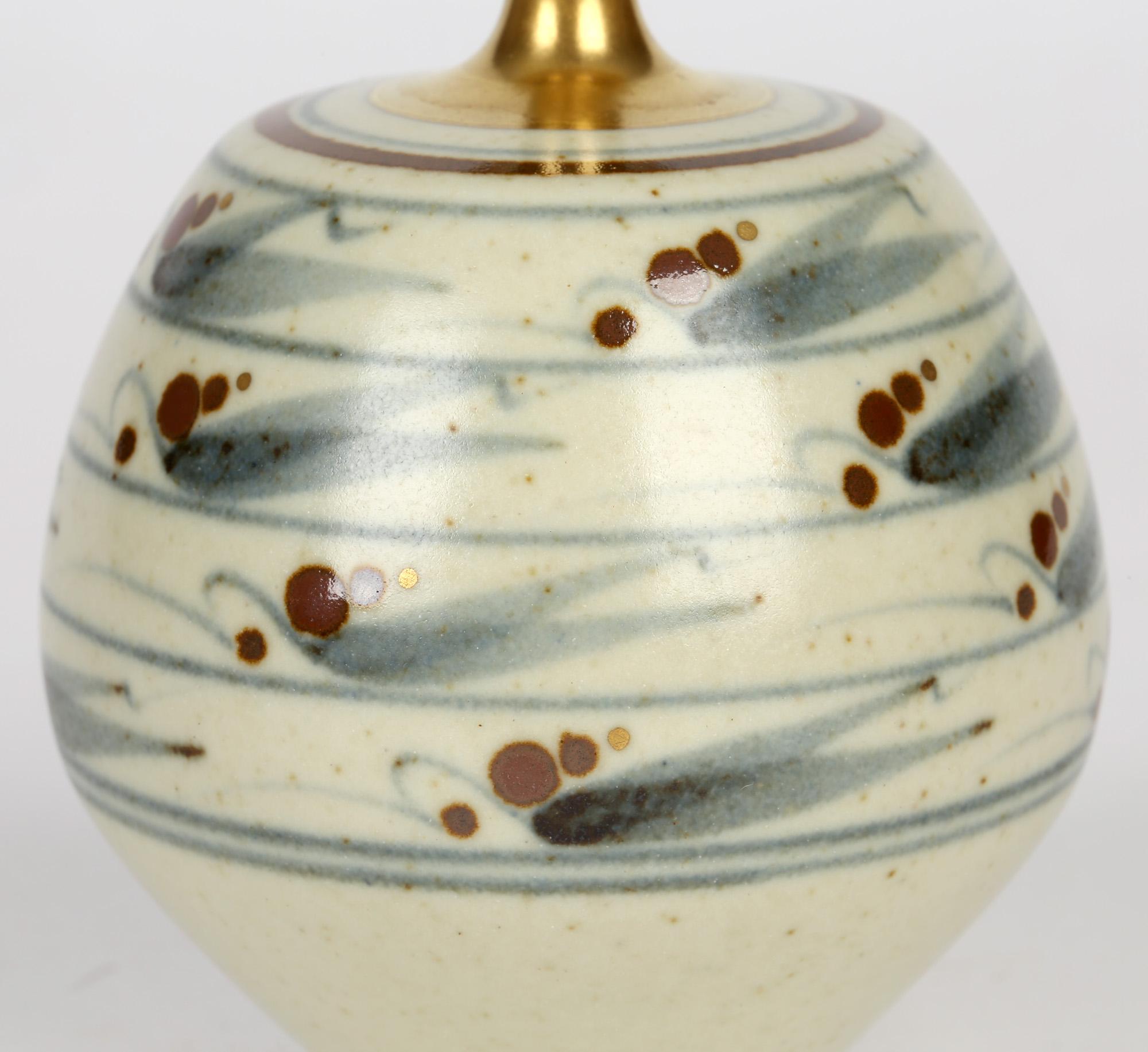 Derek Clarkson Brush Decorated Porcelain Studio Pottery Vase 2