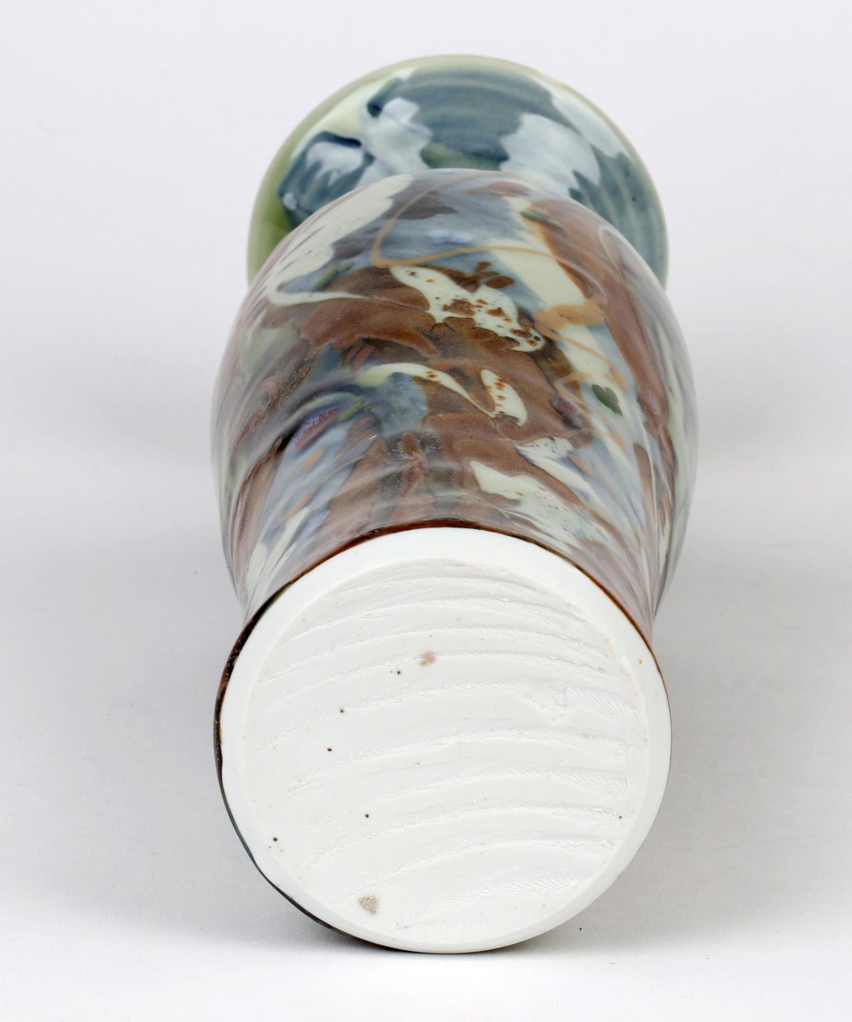 Derek Clarkson Attributed Large Abstract Glazed Porcelain Studio Pottery Vase For Sale 3