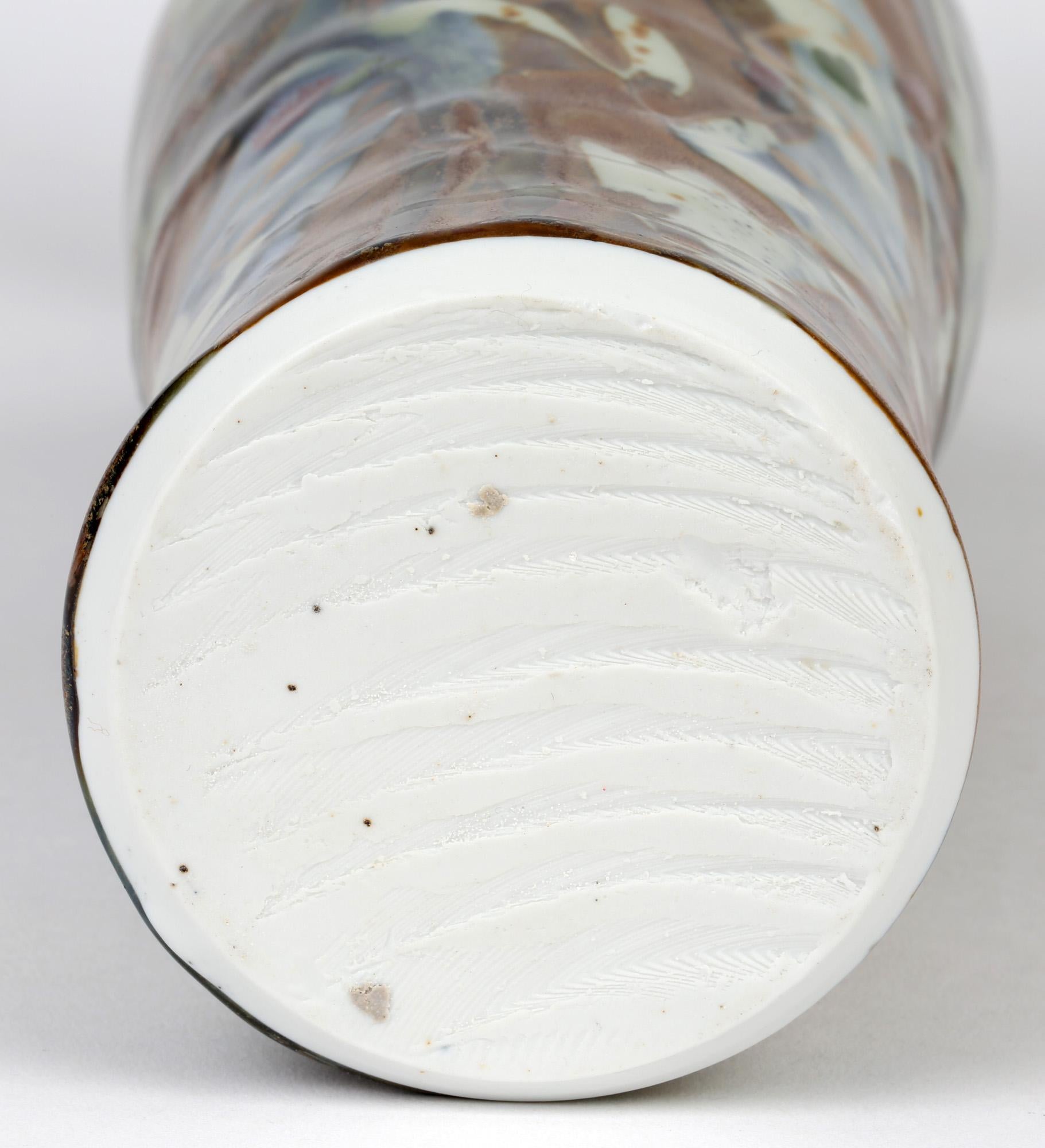 Derek Clarkson Attributed Large Abstract Glazed Porcelain Studio Pottery Vase For Sale 3