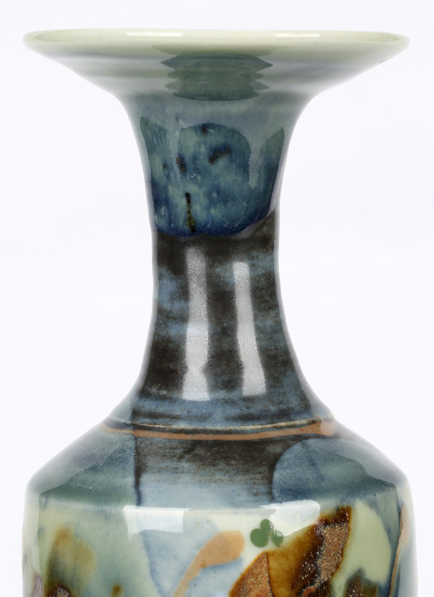 Derek Clarkson Attributed Large Abstract Glazed Porcelain Studio Pottery Vase For Sale 8