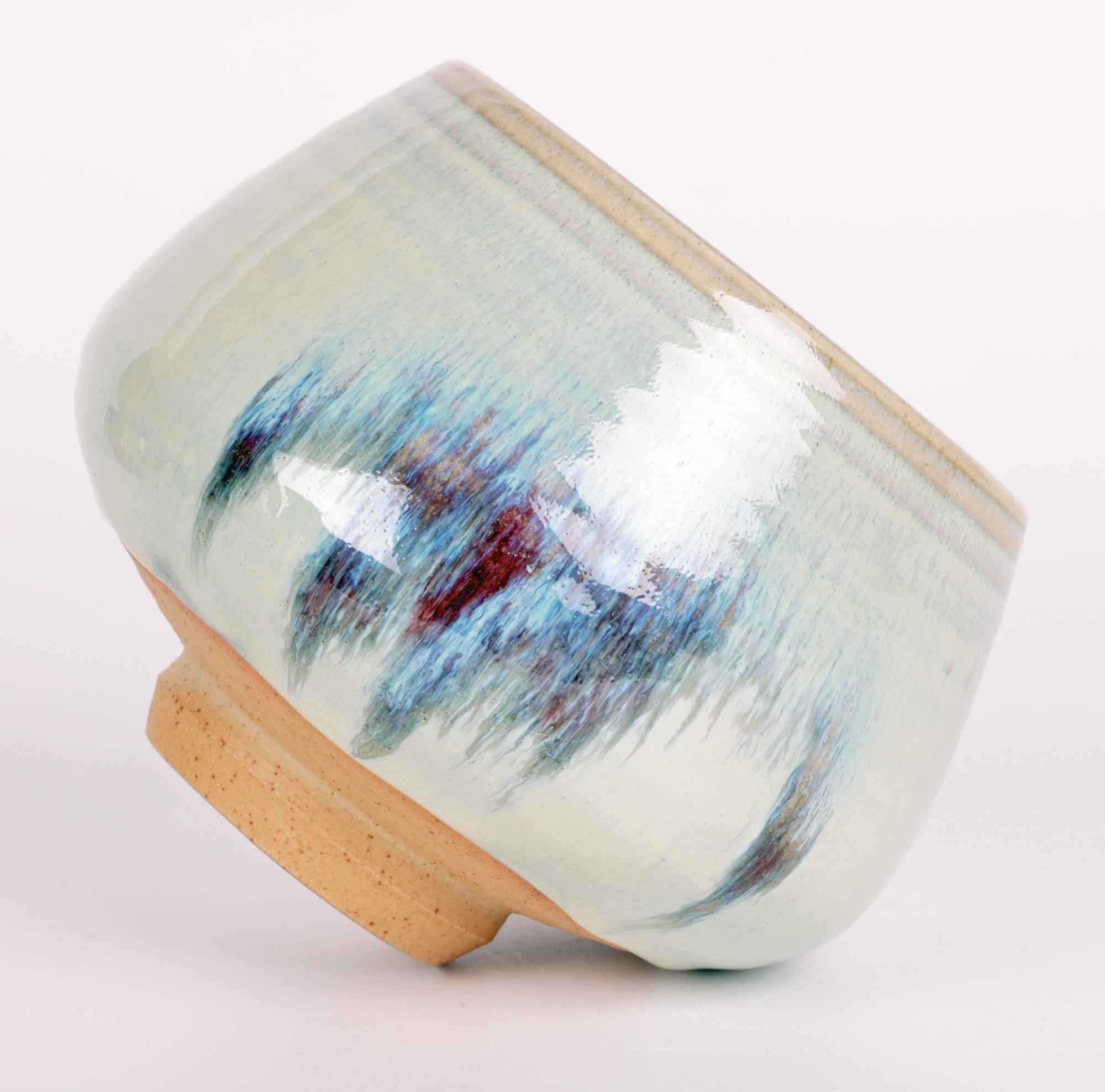 Derek Clarkson Studio Pottery Abstract Painted Bud Shape Vase  For Sale 7