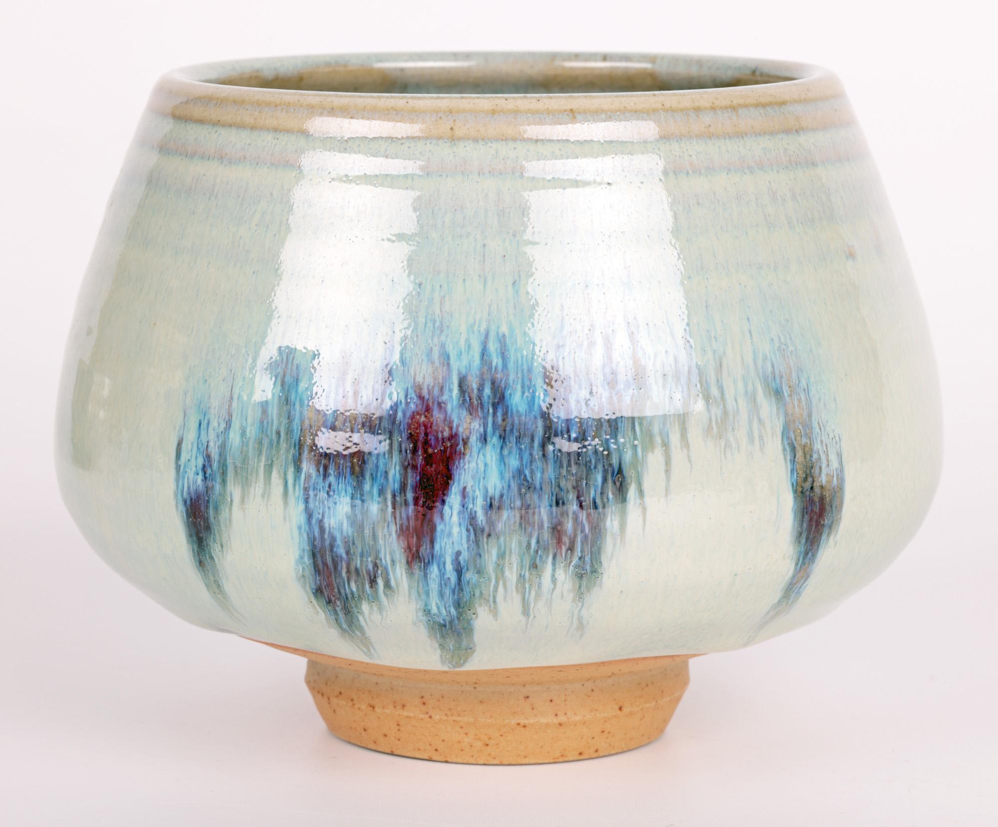 Derek Clarkson Studio Pottery Abstract Painted Bud Shape Vase  For Sale 12