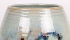 Derek Clarkson Studio Pottery Abstract Painted Bud Shape Vase