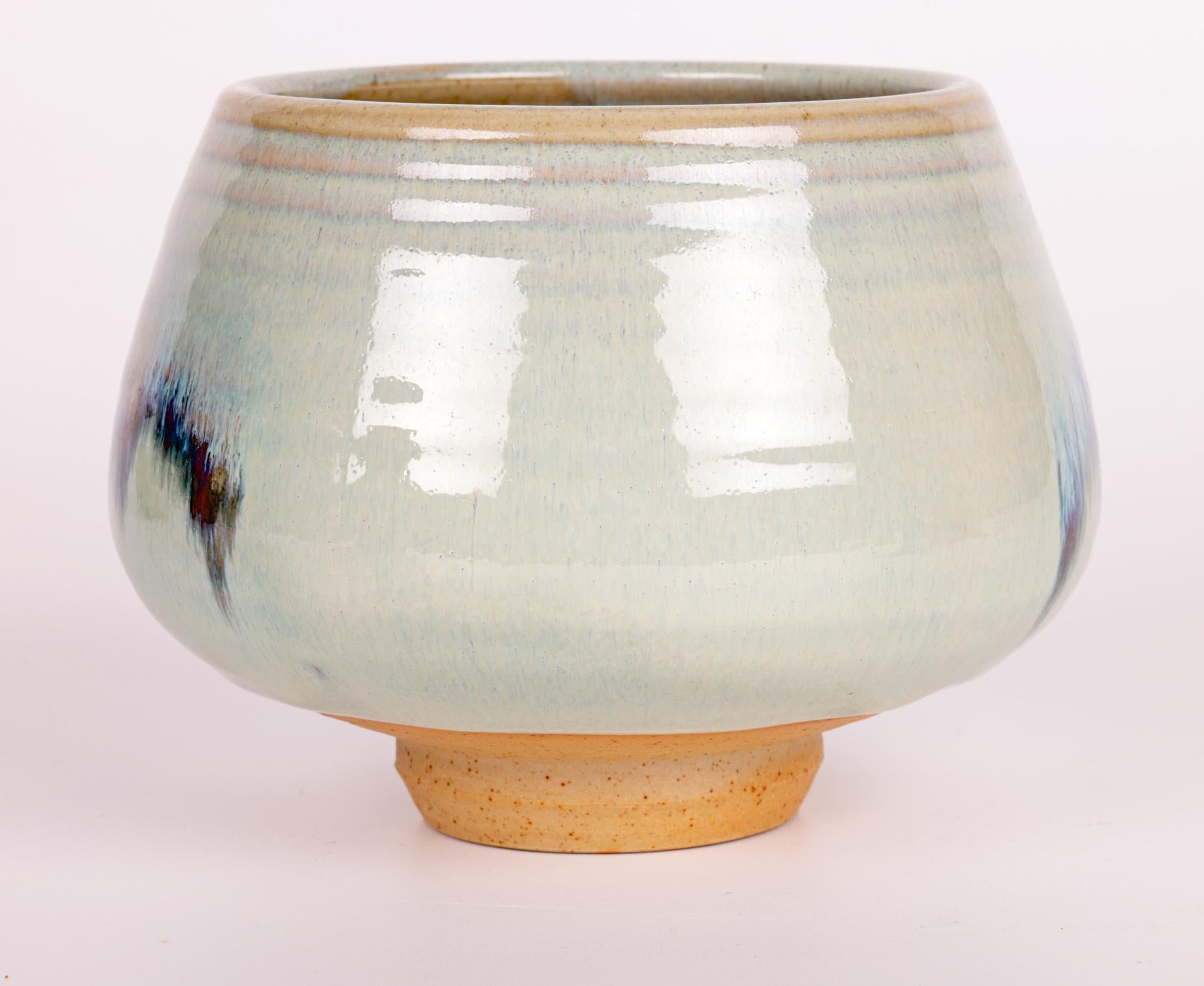 Derek Clarkson Studio Pottery Abstract Painted Bud Shape Vase  For Sale 1