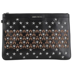 Derek Clutch Studded Laser Cut Leather