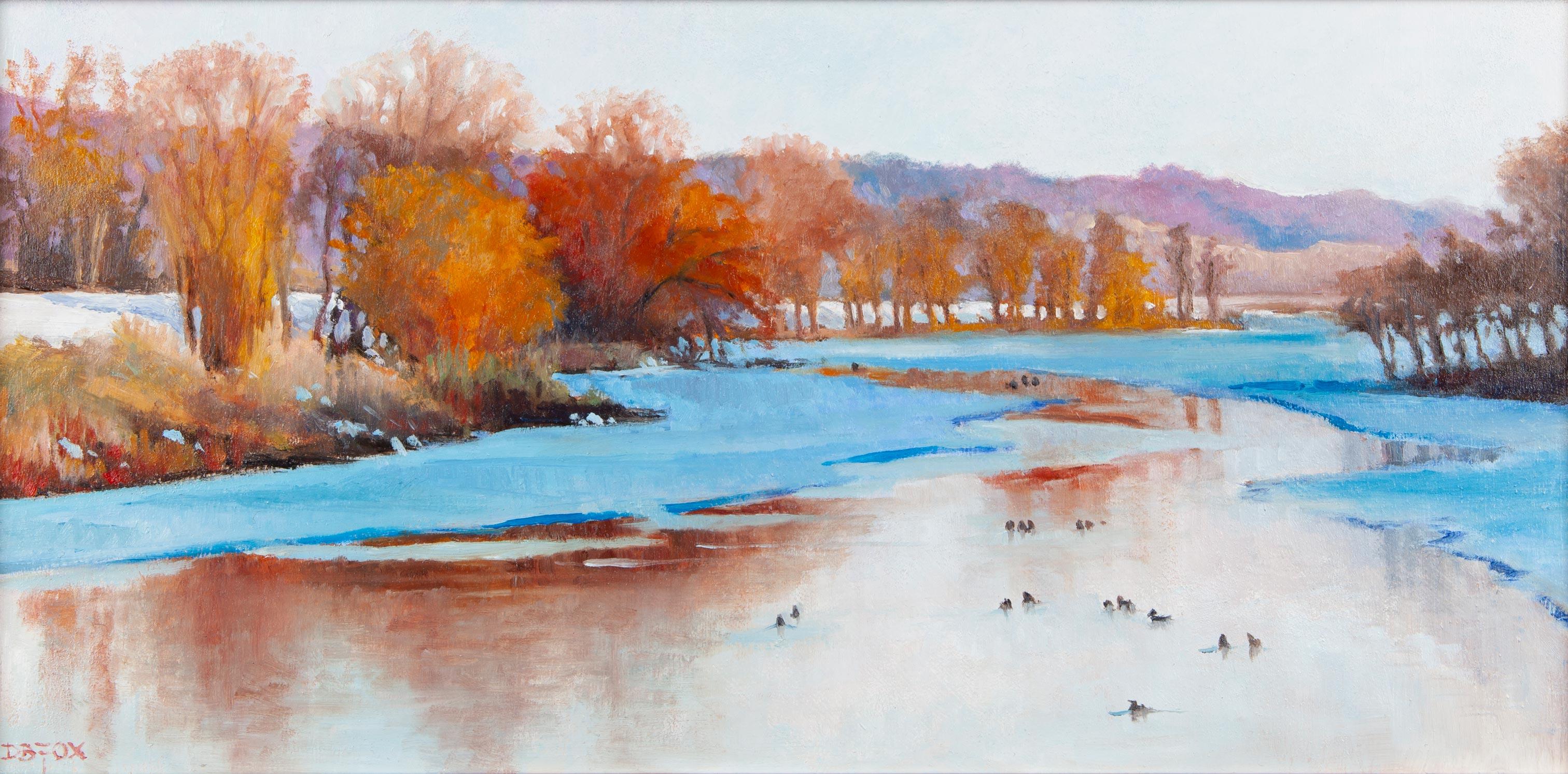 Derek Fox
Columbia, Missouri
Signed recto
Derek Fox is a painter based in Columbia, Missouri, whose work centers on representational landscape, often created both en plein air and in the studio. In addition to landscape, he maintains an active