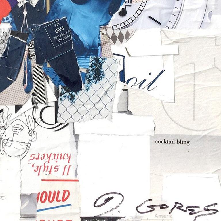 Derek Gores "Auto Pilot" Collage of Blue and Red Butterfly For Sale at 1stDibs derek gores