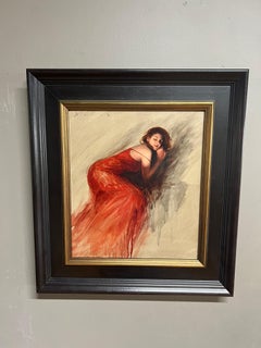 "Crimson" (2023) by Derek Harrison, Original Oil Painting