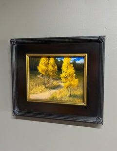 "Golden Gate Park Aspens" (2022) by Derek Harrison, Original Oil Painting