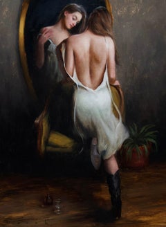 "Momenti riflessivi" (2025) di Derek Harrison, Pittura a olio originale