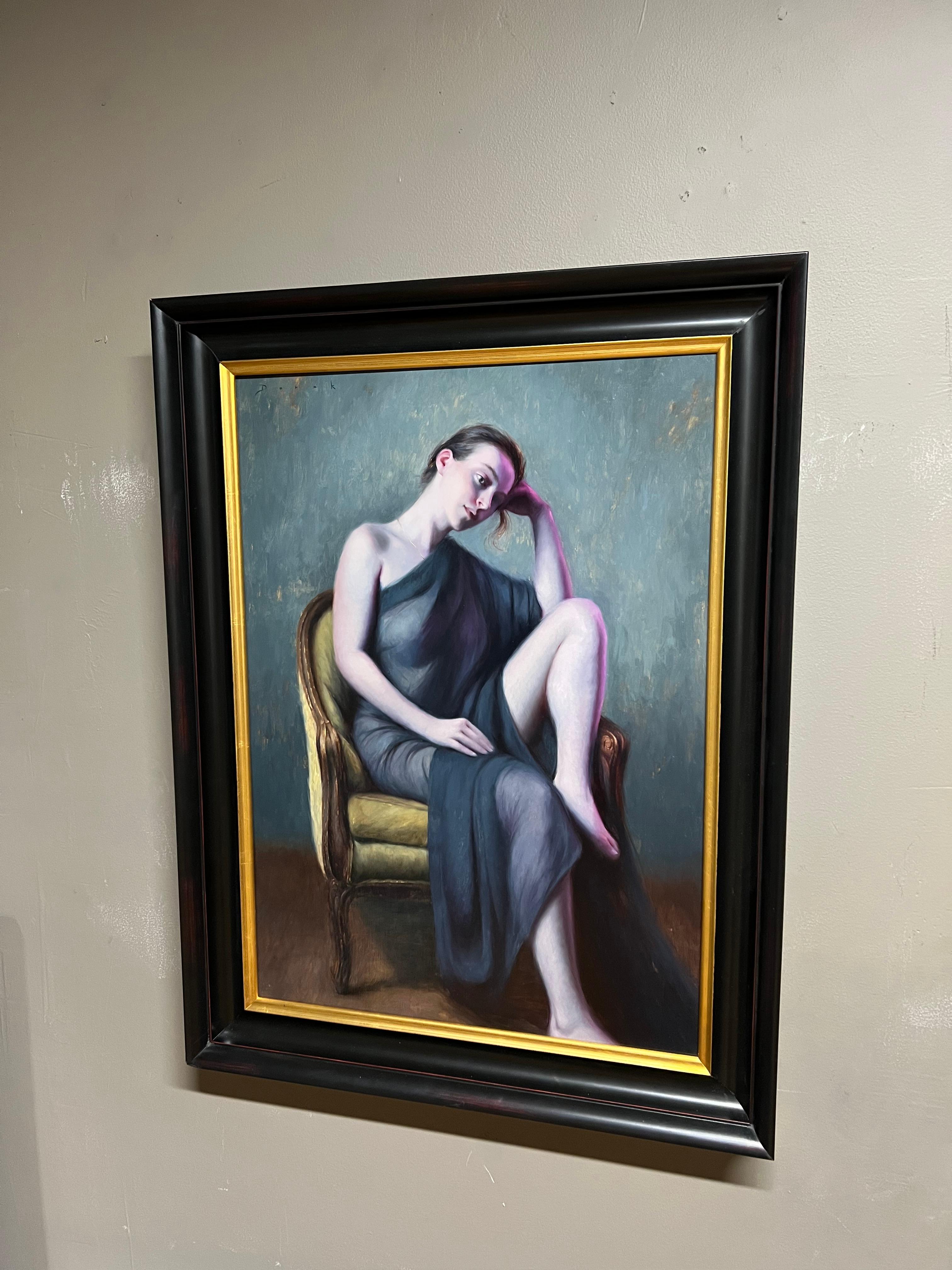 „Tranquil Contemplation“ (2023) von Derek Harrison, Original-Ölgemälde im Angebot 1