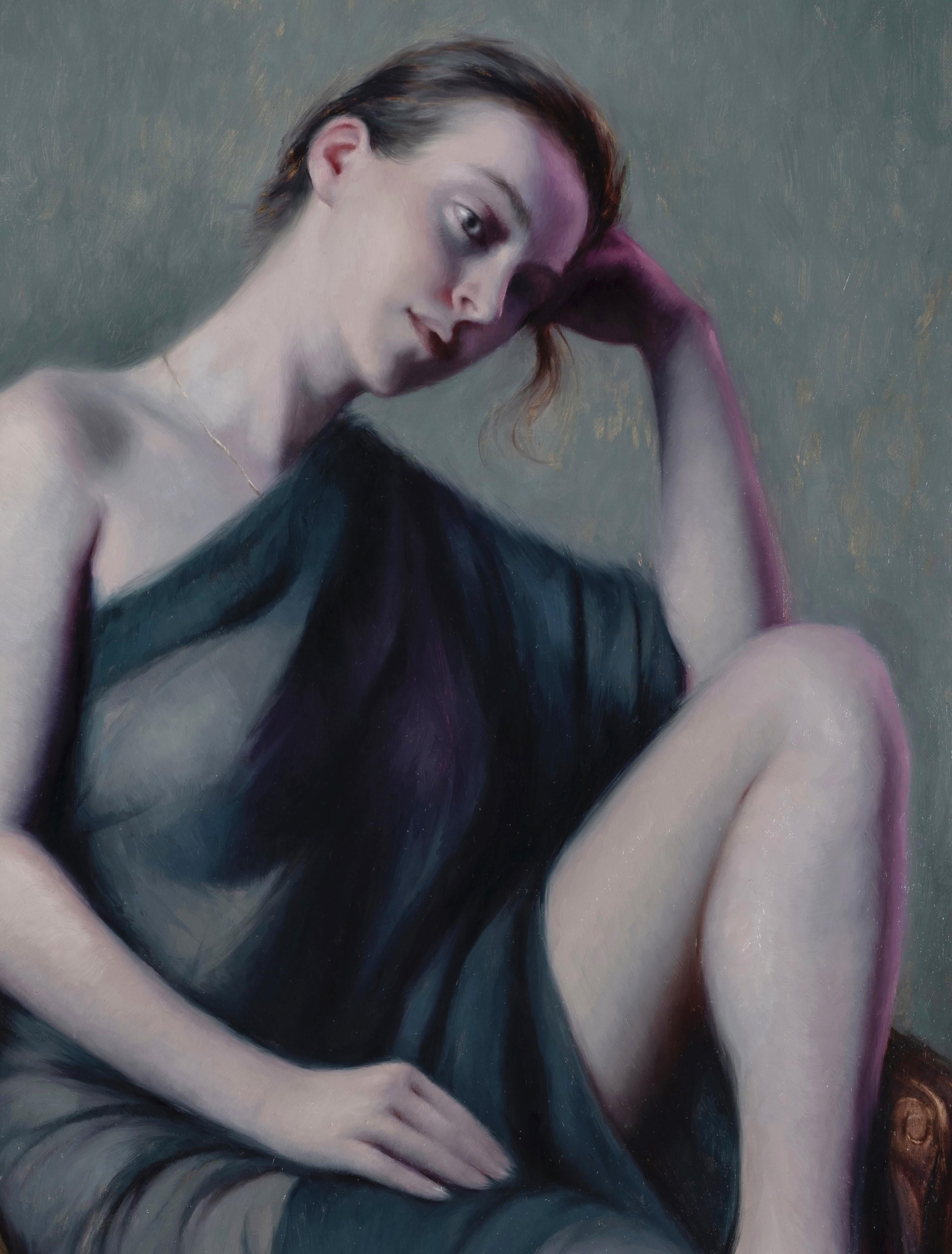 „Tranquil Contemplation“ (2023) von Derek Harrison, Original-Ölgemälde im Angebot 2