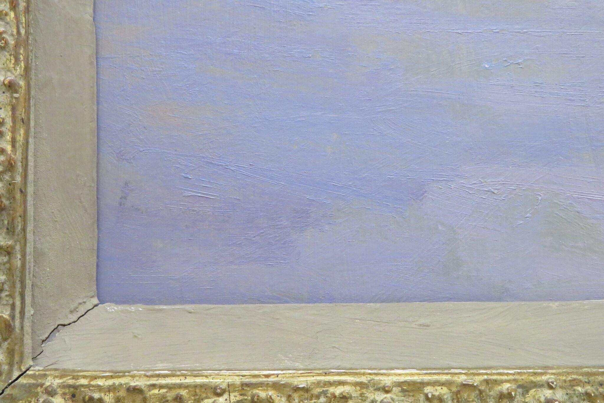 Postimpressionist Mitte des 20. Jahrhunderts Ölgemälde Fluss Themse London im Angebot 1