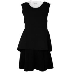 Derek Lam 10 Crosby Black & White Peplum Dress Sz 0