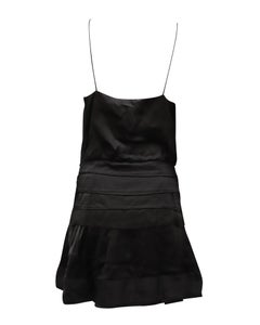 Derek Lam 10 Crosby Cami Flounce Mini Dress in Black Viscose