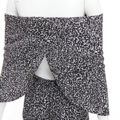 DEREK LAM 10 CROSBY white silk blend geometric printed strapless jumpsuit US0 XS