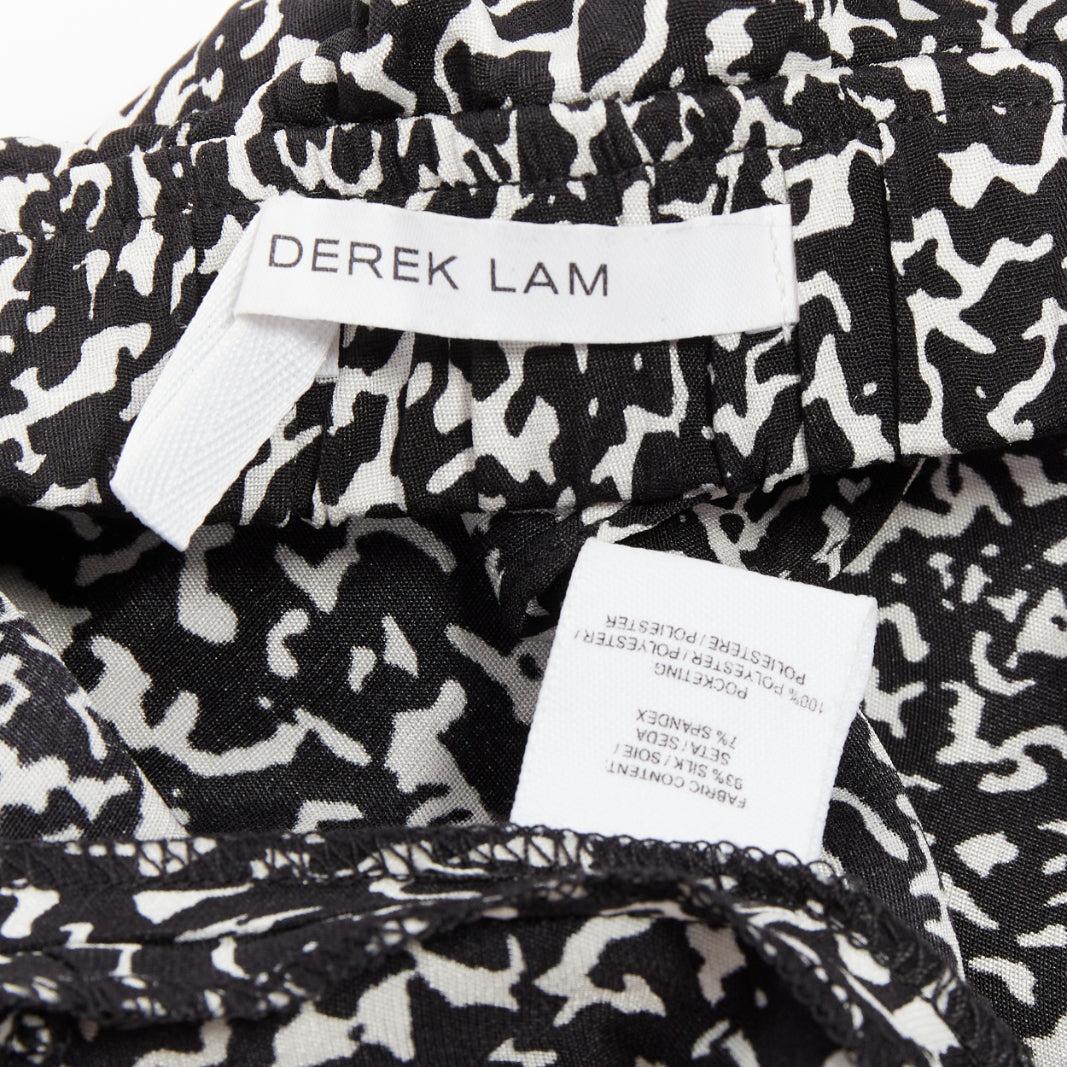 DEREK LAM 10 Crosby Derek Lam Combinaison bustier en soie mélangée blanche à imprimé géométrique US0 XS en vente 3