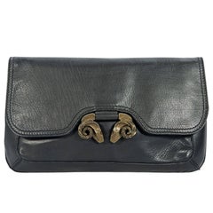 Derek Lam Black Leather Evie Clutch