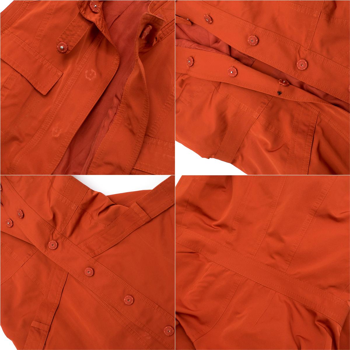 Women's Derek Lam Brick Orange Sleeveless Utility Dress Size US 2 For Sale