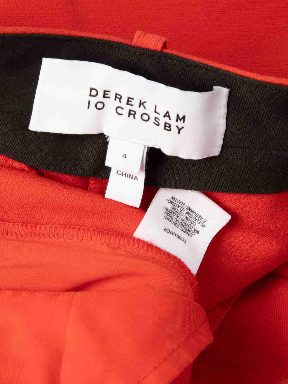 Derek Lam Derek Lam 10 Crosby Red Flared Leg Trousers Size S For Sale 4