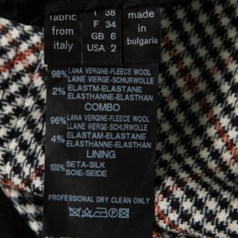 Derek Lam Houndstooth Bodice Colorblock Sleeveless Wool Dress S en vente 5
