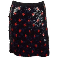 Derek LAM - Gonna in paillete rossa e marina