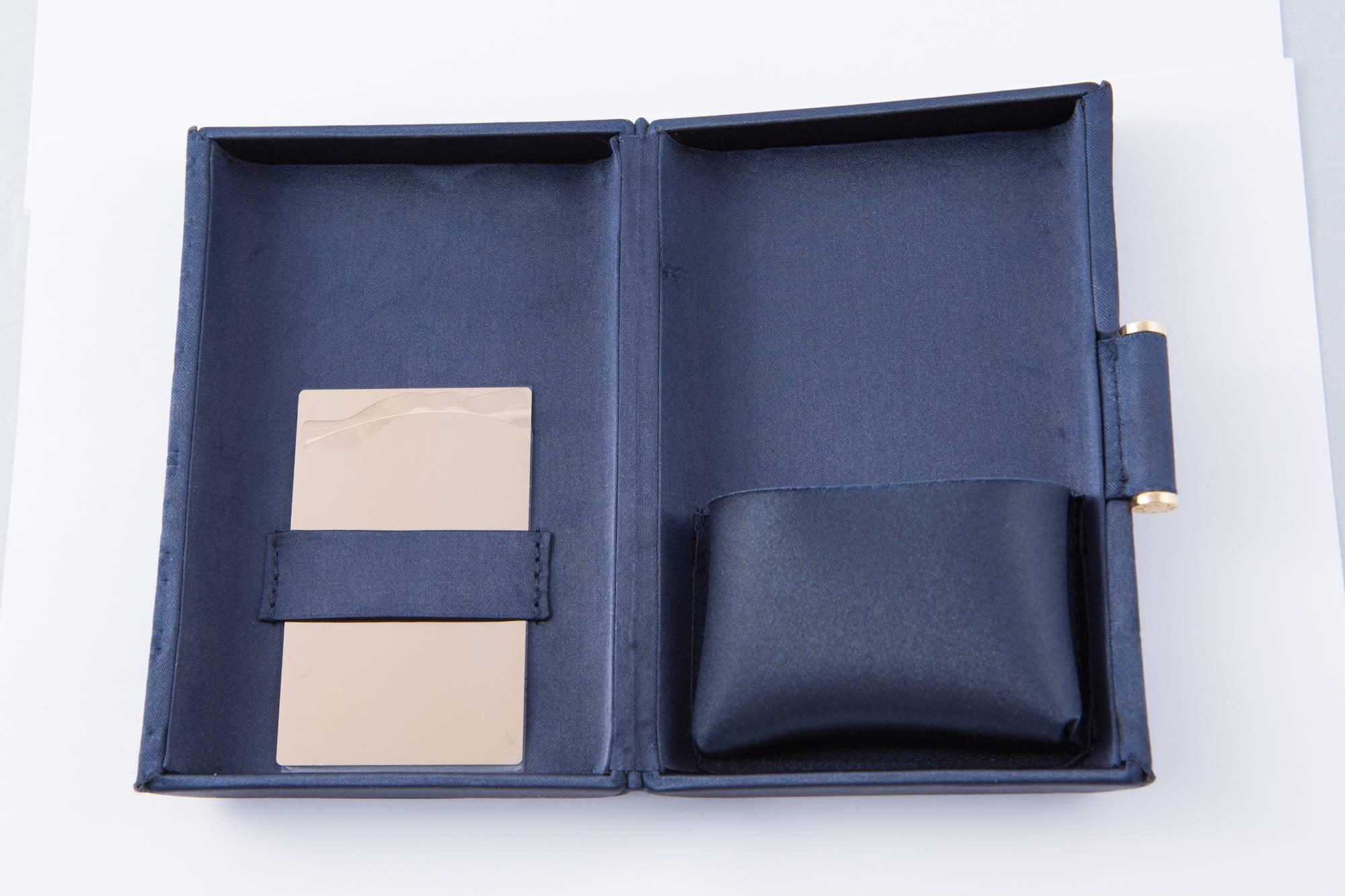 navy evening clutch