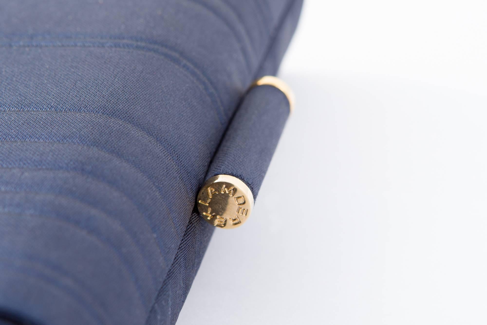 Purple Derek Lam Navy Silk Satin  Evening Clutch
