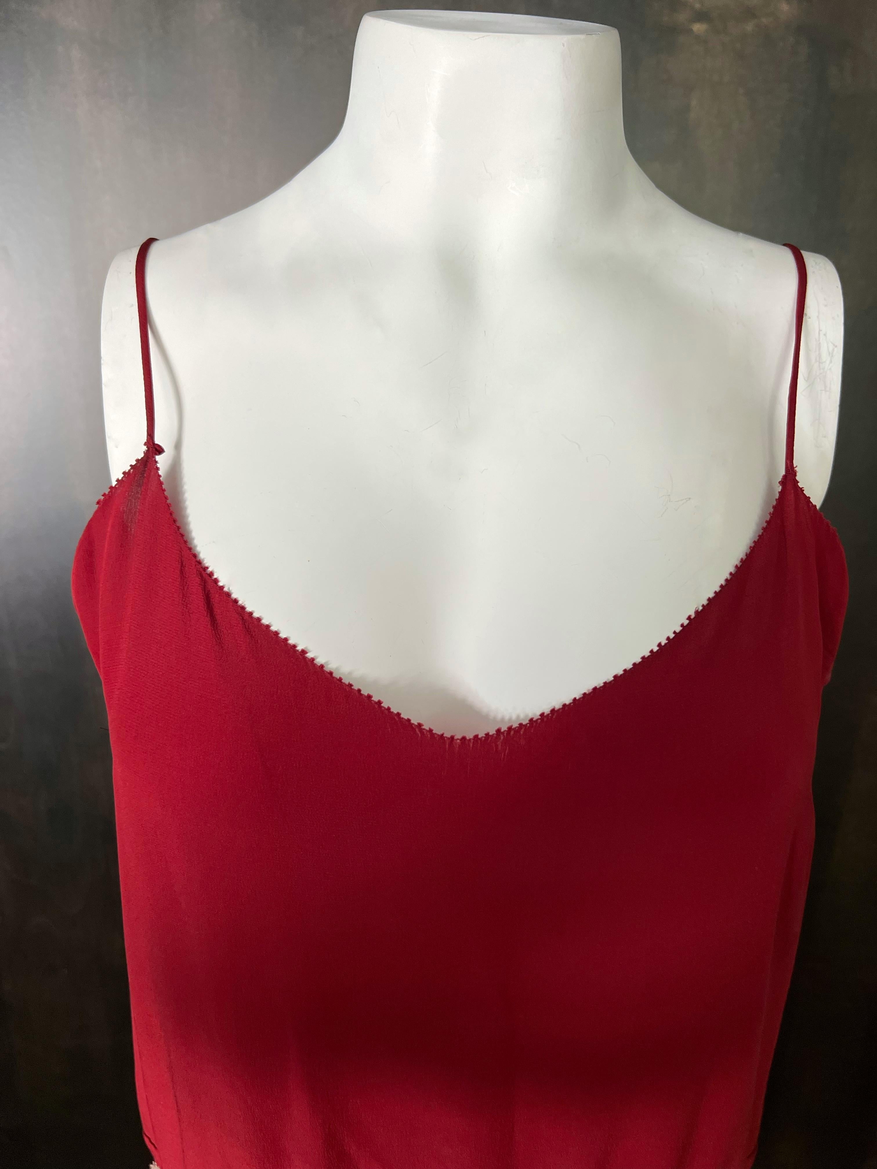 Derek Lam Red Silk Mini Dress, Size 6 For Sale 1
