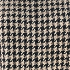 DEREK LAM Größe XS/S Schwarz-beiger Poncho-Pullover aus Wolle und Alpaka im Hahnentrittmuster