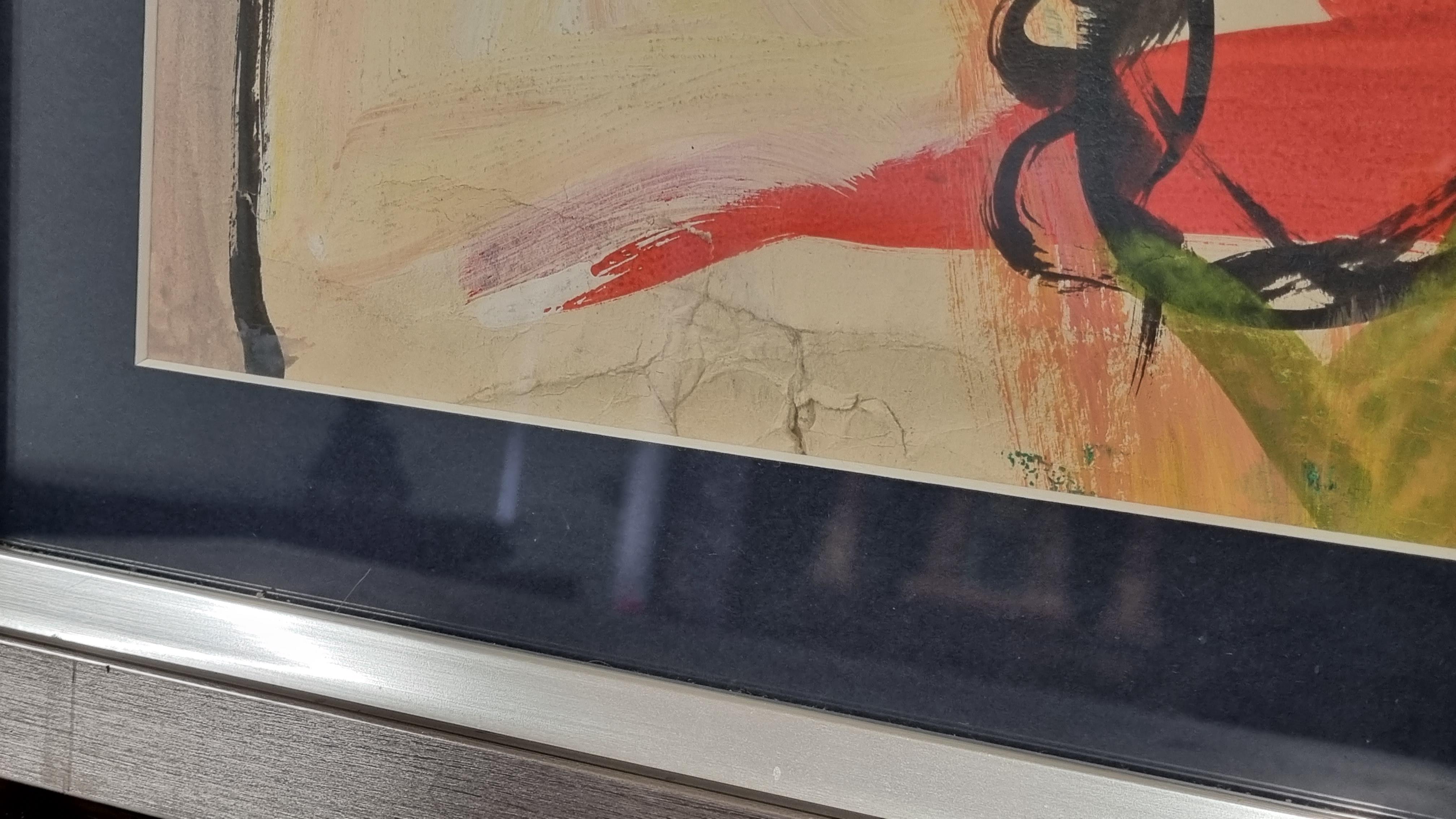 20TH CENTURY ABSTRACT PAINTING BY DEREK LATIMER SAYER (FRAMED) im Angebot 2