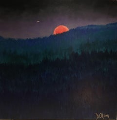 ' Blood Moon ', Painting, Acrylic on Canvas