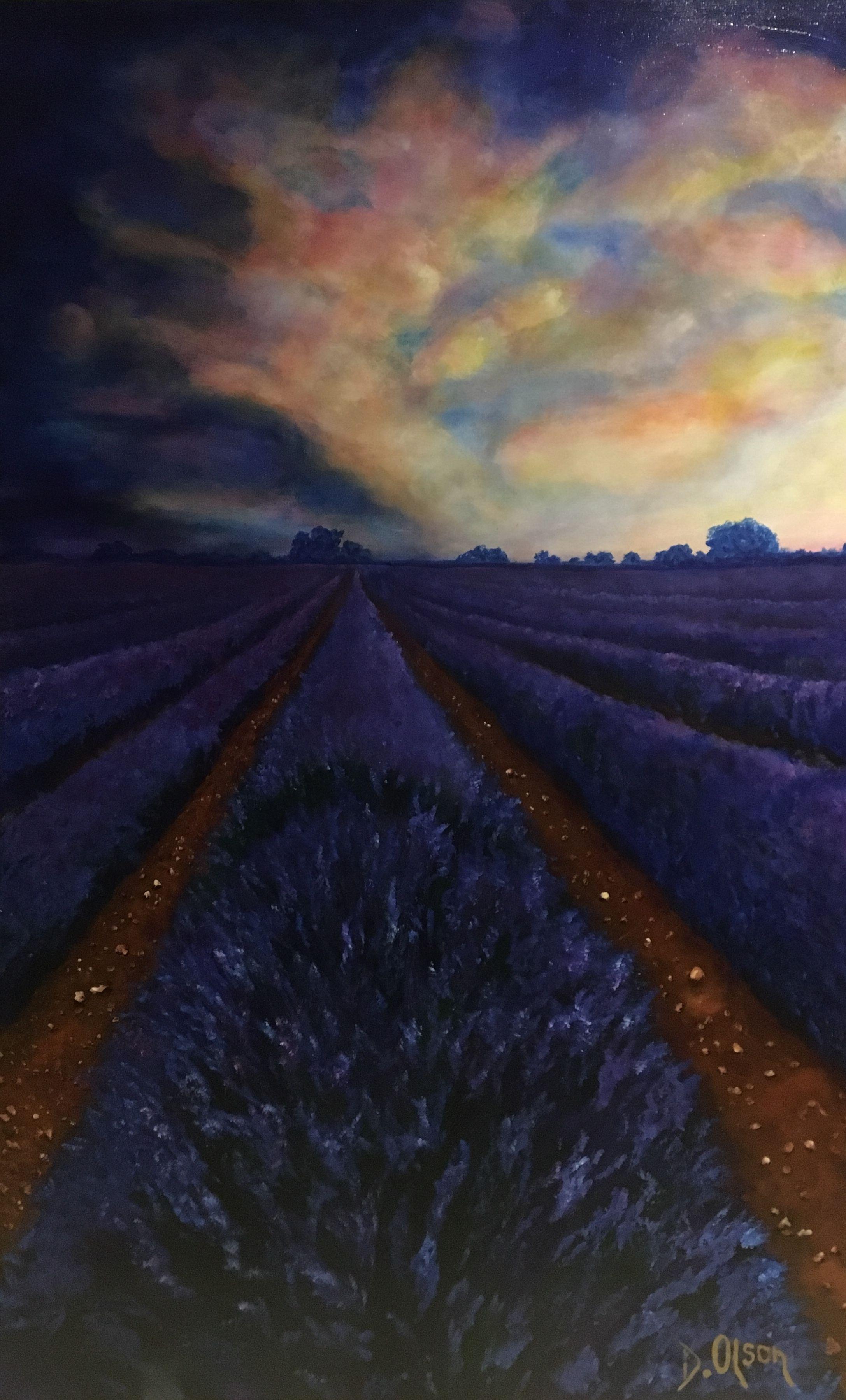 Día de campo', Pintura, Acrílico sobre lienzo - Painting de Derek Olson